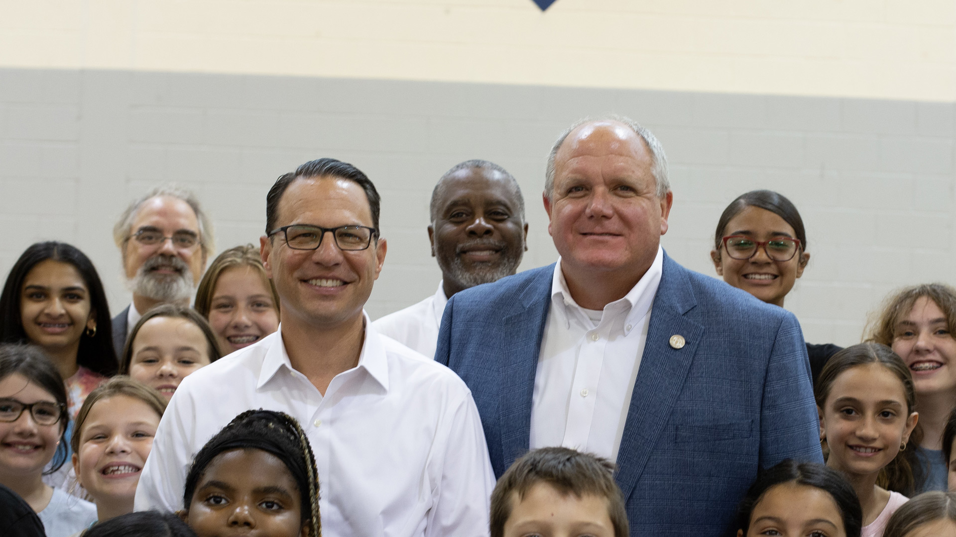 Governor Shapiro speaking to students